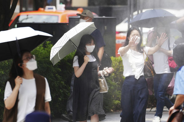 Hot day in Tokyo, Japan